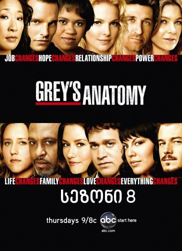 გრეის ანატომია სეზონი 8 / Grey's Anatomy Season 8 ქართულად